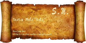 Suta Máté névjegykártya