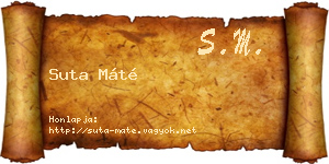 Suta Máté névjegykártya