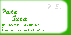 mate suta business card